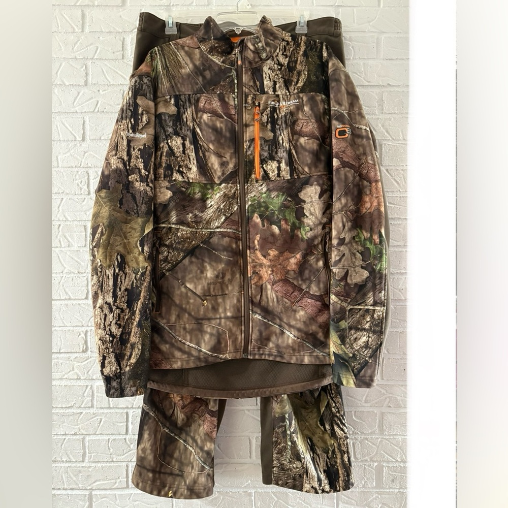 Field & Stream Camouflage Jacket & Pants Hydrorepel No Scent C3 Hunting Outdoors